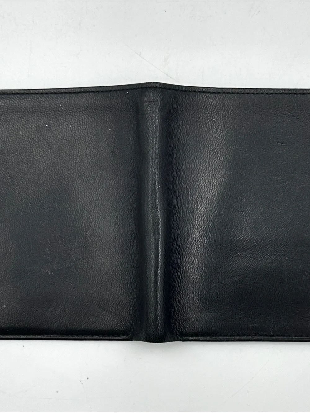 NWT Vintage Abas Lambskin Leather Bifold Wallet Black Credit Card Organizer